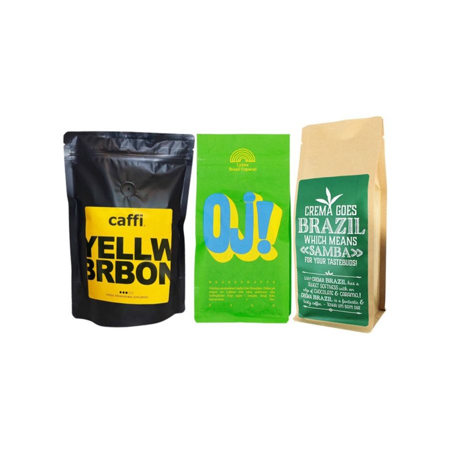 Mikrorosteri Brasilien-kaffe mixpaket 3 x 250 g kaffebönor