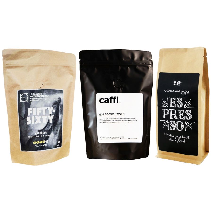 Micro Roastery Finnish Espresso Coffee Bundle 3 x 250 g