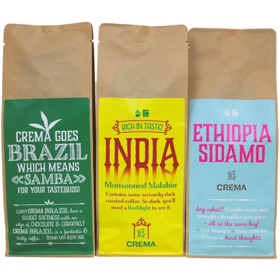 Crema Tasting Pack Bryggkaffe - 3 x 250 g