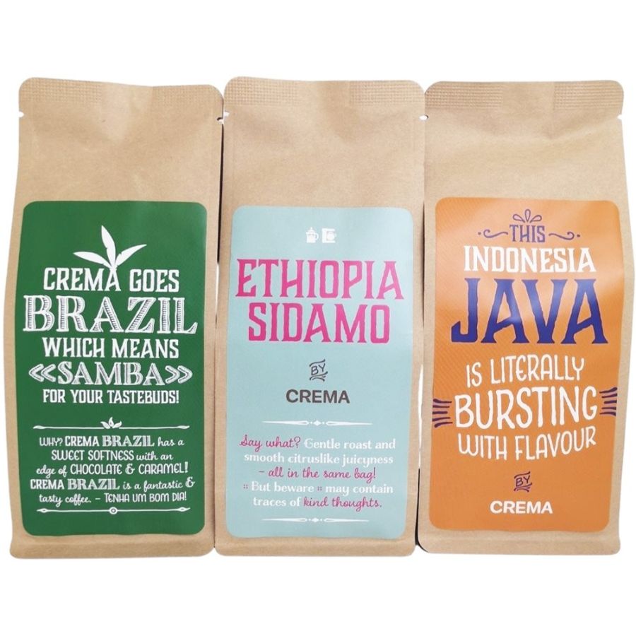 Crema Tasting Pack Bryggkaffe I - 3 x 250 g