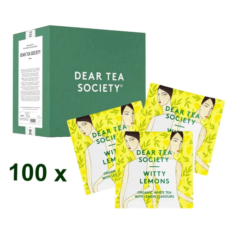 Dear Tea Society Witty Lemons ekologiskt vitt te, 100 tepåsar