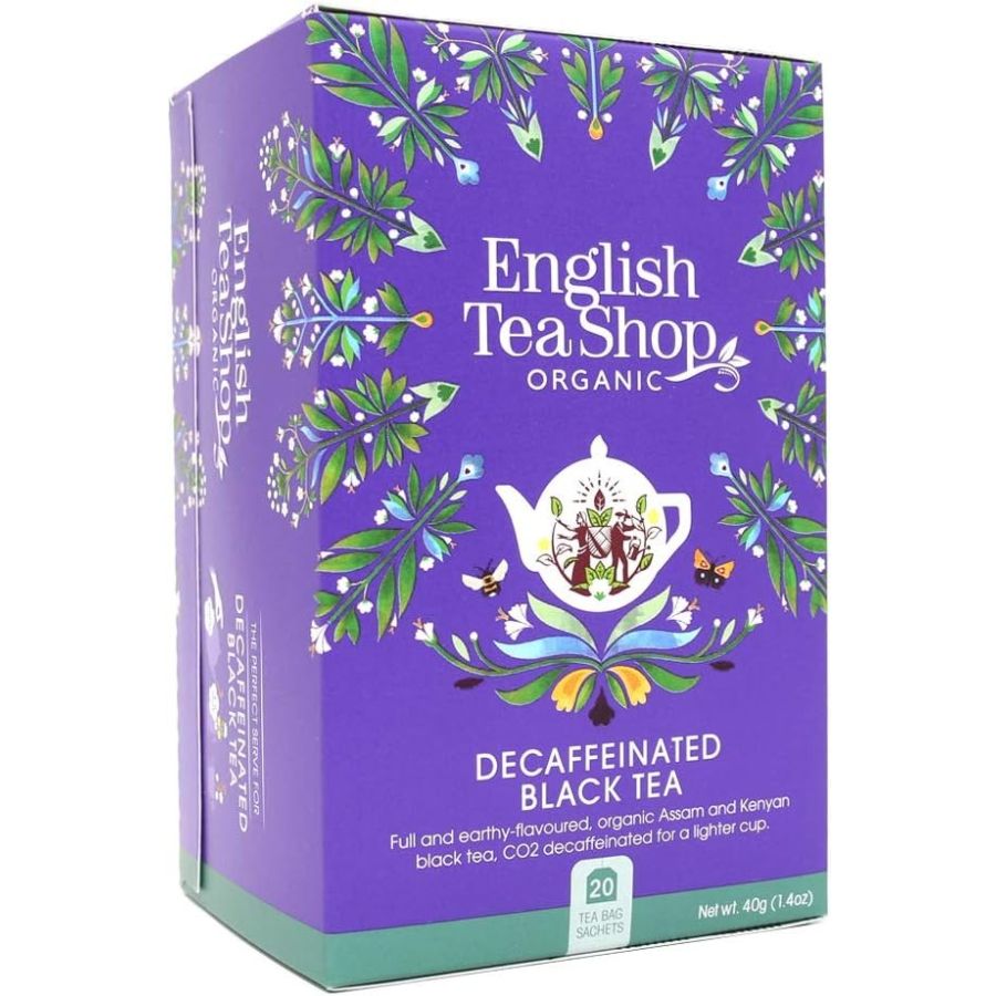 English Tea Shop Organic Decaffeinated Black Tea, 20 tepåsar