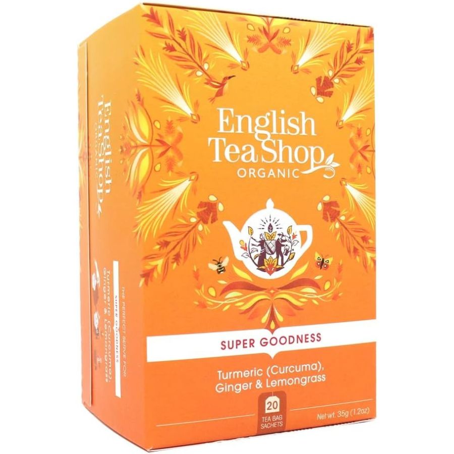 English Tea Shop Organic Turmeric, Ginger & Lemongrass, 20 tepåsar