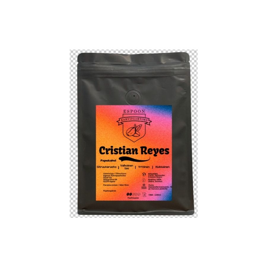 Espoon Kahvipaahtimo Cristian Reyes Sidra & Geisha Blend 200 g kaffebönor