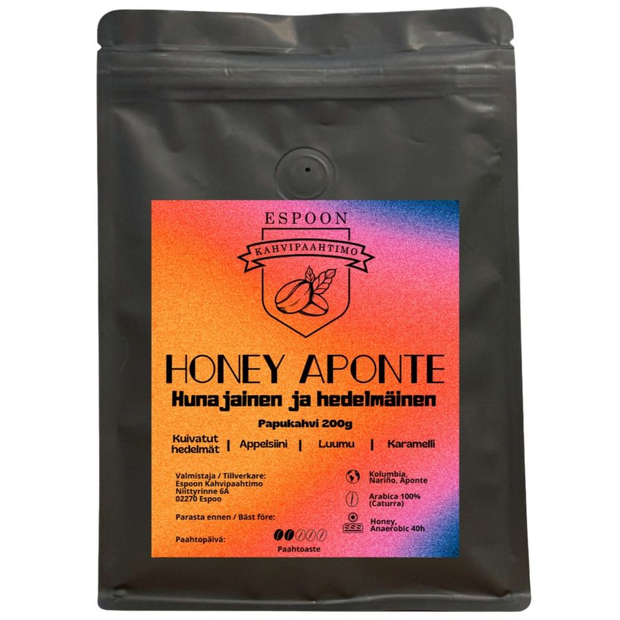 Espoon Kahvipaahtimo Honey Aponte 200 g kaffebönor