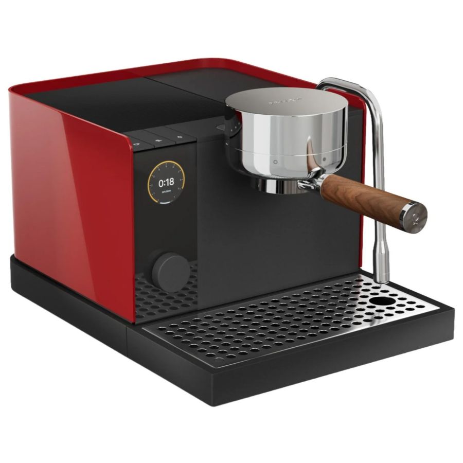 Fellow Espresso Series 1 halvautomatisk espressomaskin, Cherry Red/Walnut