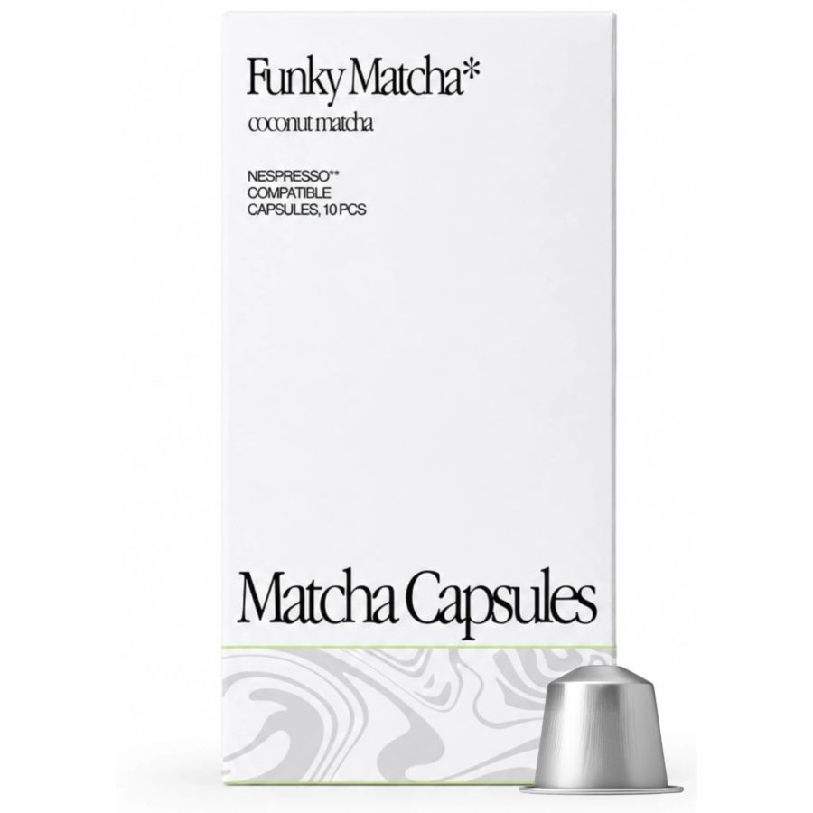 Funky Matcha Coconut Matcha Nespresso-kompatibla matchakapslar 10 st.