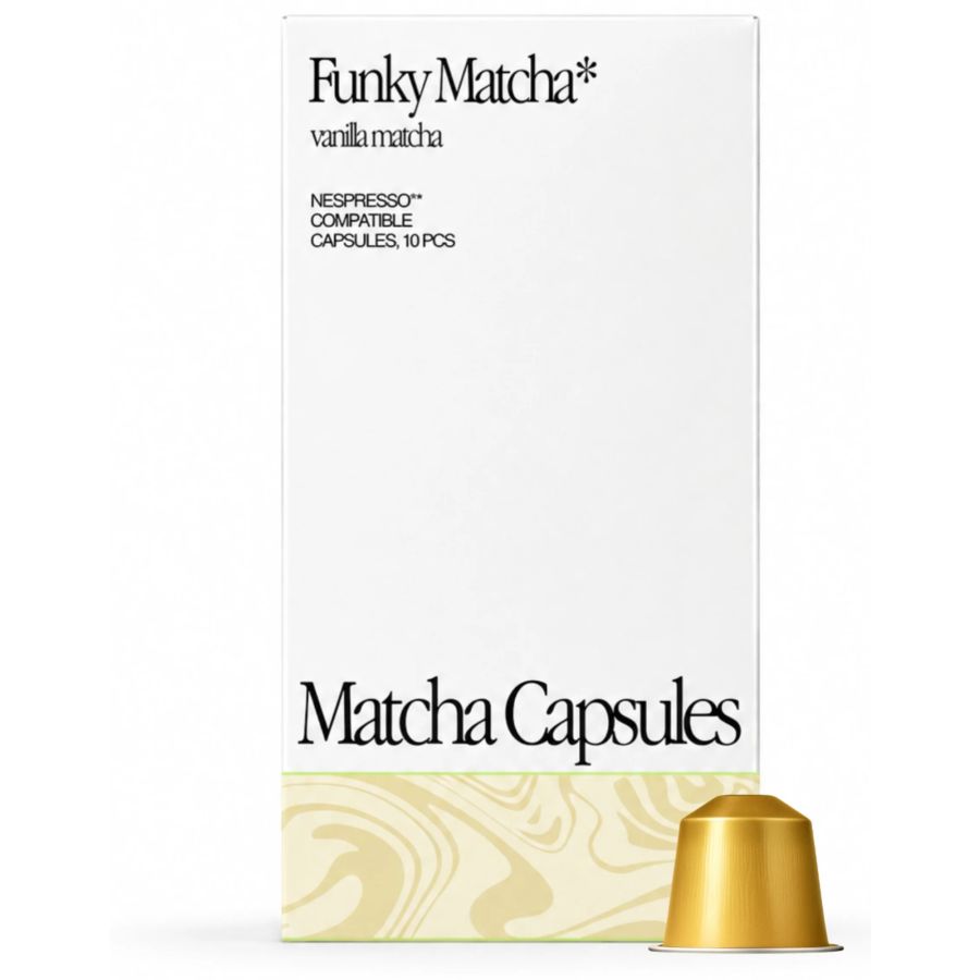 Funky Matcha Vanilla Matcha Nespresso-kompatibla matchakapslar 10 st.
