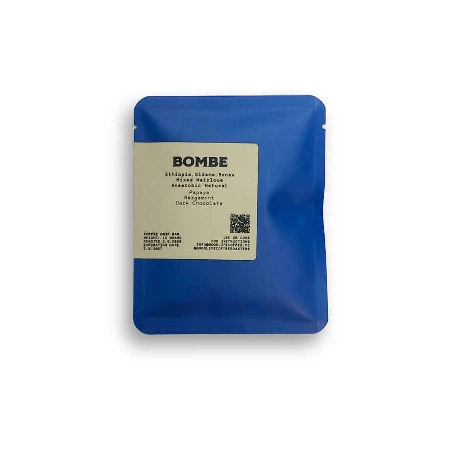 Good Life Coffee Bombe Anaerobic Natural Etiopia, portionskaffepåse 5 x 12 g