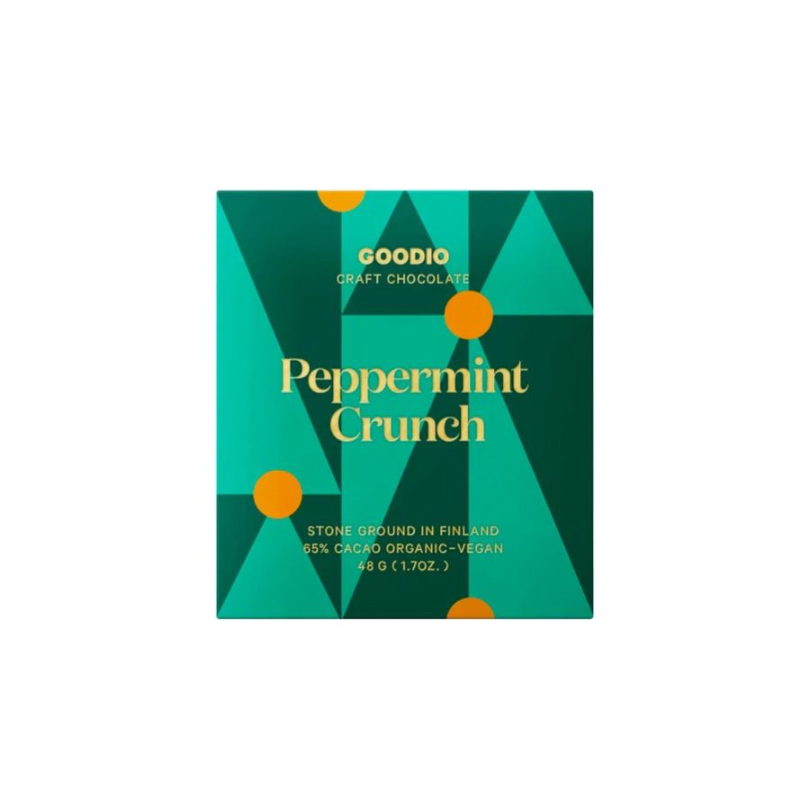 Goodio Peppermint Crunch ekologisk choklad 65%, 48 g