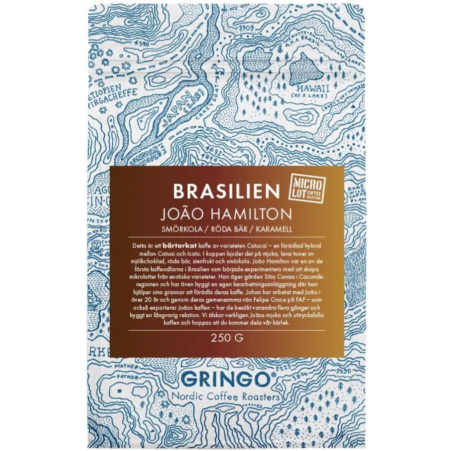 Gringo Nordic Brasilien João Hamilton 250 g kaffebönor