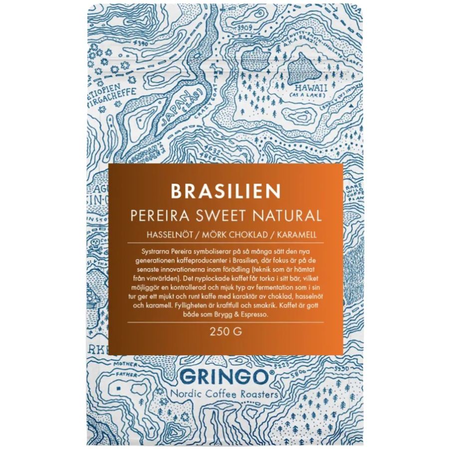 Gringo Nordic Brasilien Pereira Sweet Natural 250 g kaffebönor
