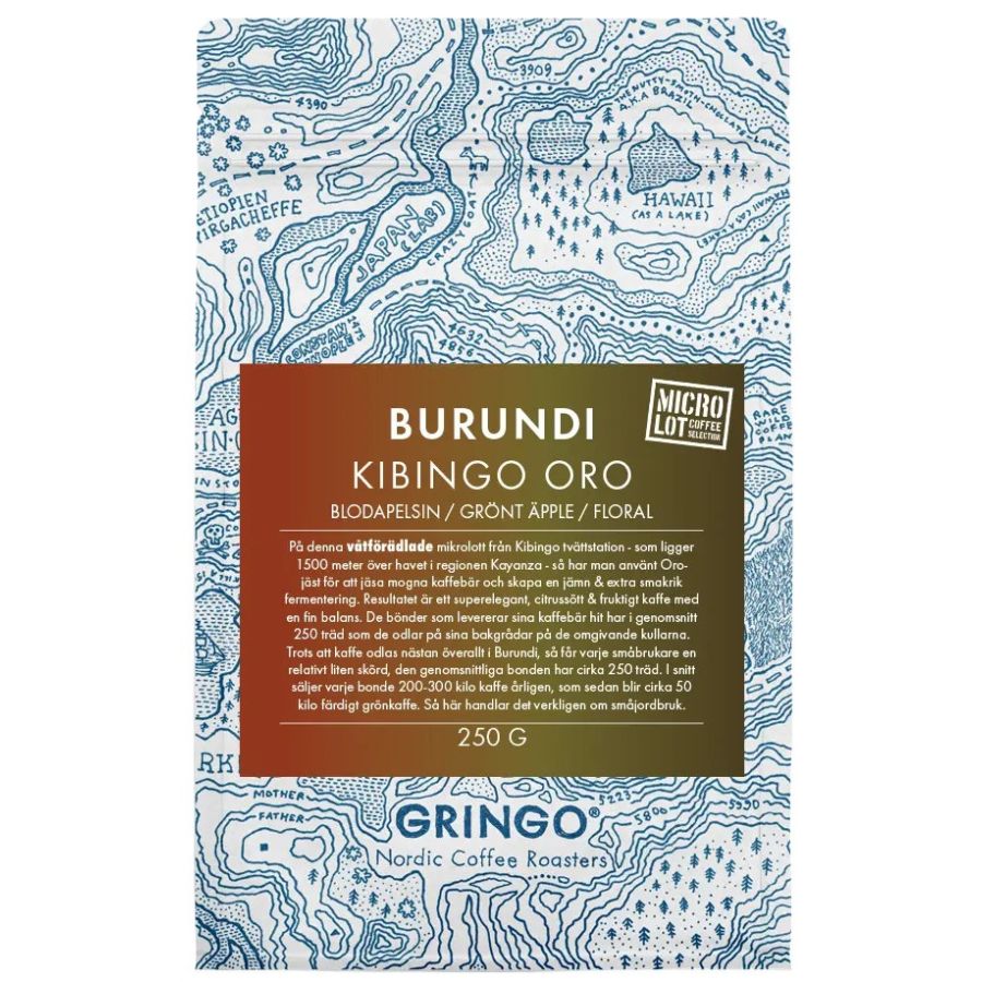 Gringo Nordic Burundi Kibingo Oro 250 g kaffebönor
