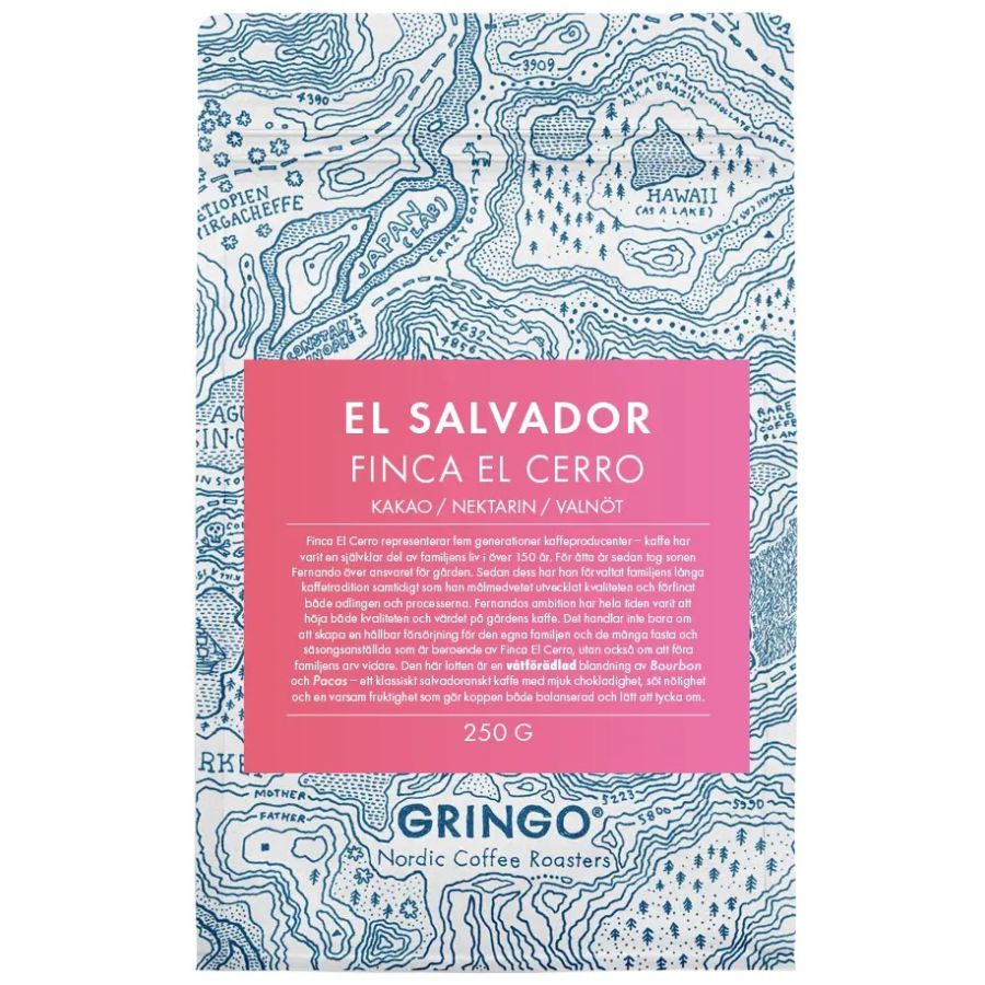 Gringo Nordic El Salvador Finca El Cerro 250 g kaffebönor
