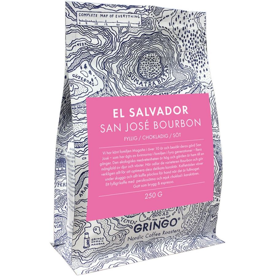 Gringo Nordic El Salvador San José Bourbon 250 g kaffebönor