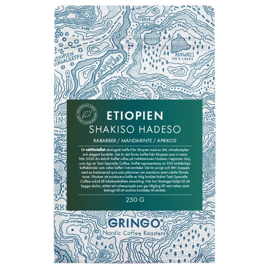 Gringo Nordic Organic Etiopien Shakiso Hadeso 250 g kaffebönor