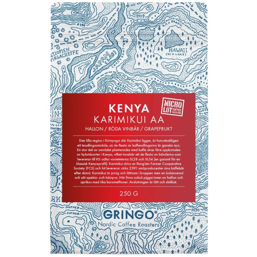 Gringo Nordic Kenya Karimikui AA 250 g kaffebönor