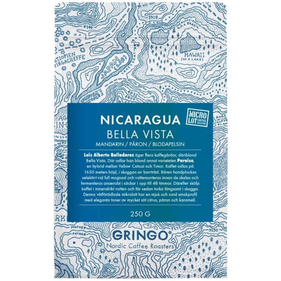 Gringo Nordic Nicaragua Bella Vista 250 g kaffebönor
