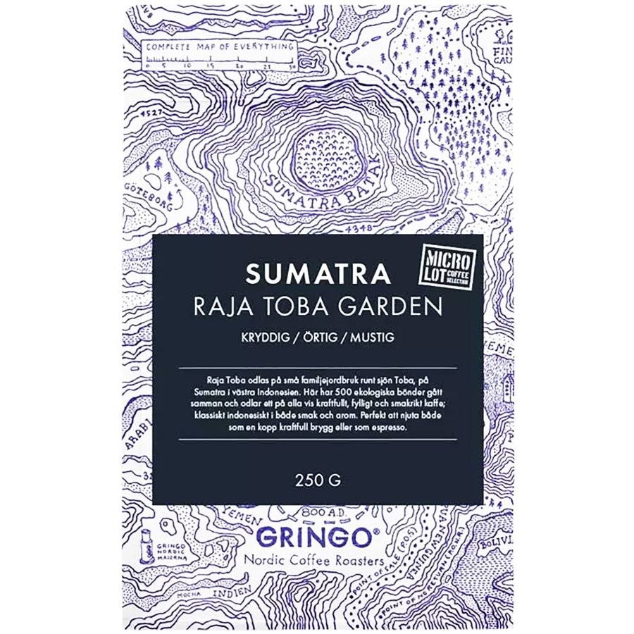 Gringo Nordic Sumatra Raja Toba Garden 250 g kaffebönor