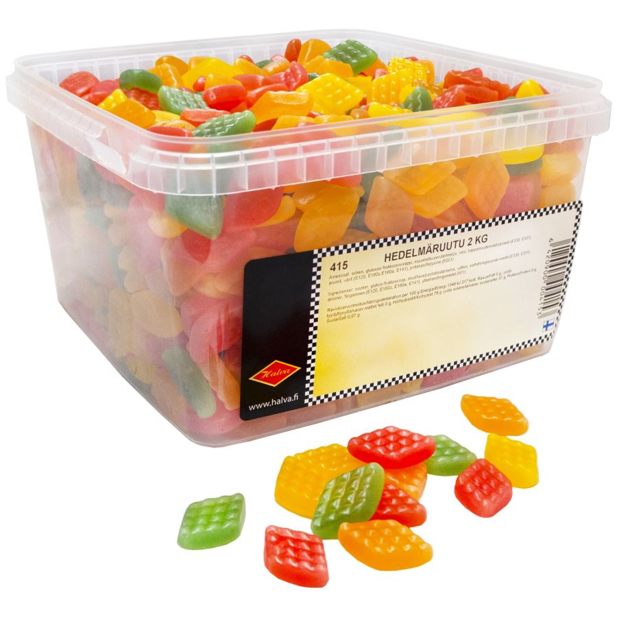 Halva Fruktrutor, låda 2 kg
