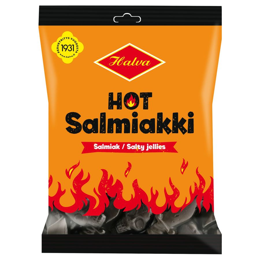 Halva Halva Hot salmiakgodis 160 g påse