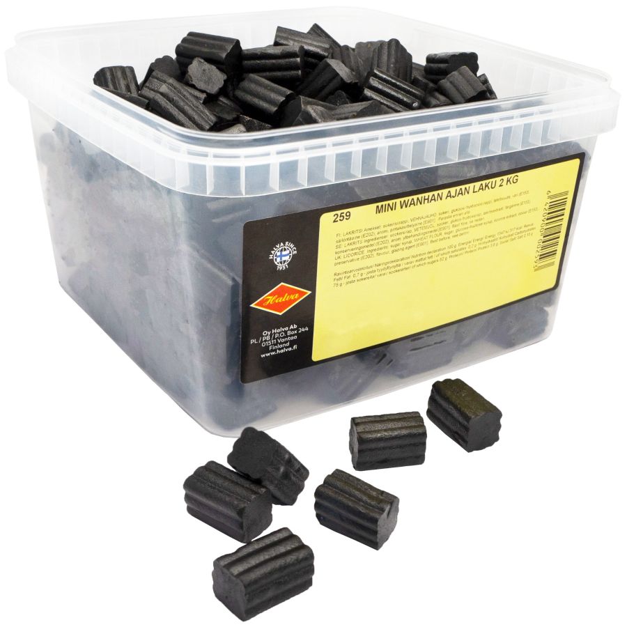 Halva Old Time Licorice, Box 2 kg