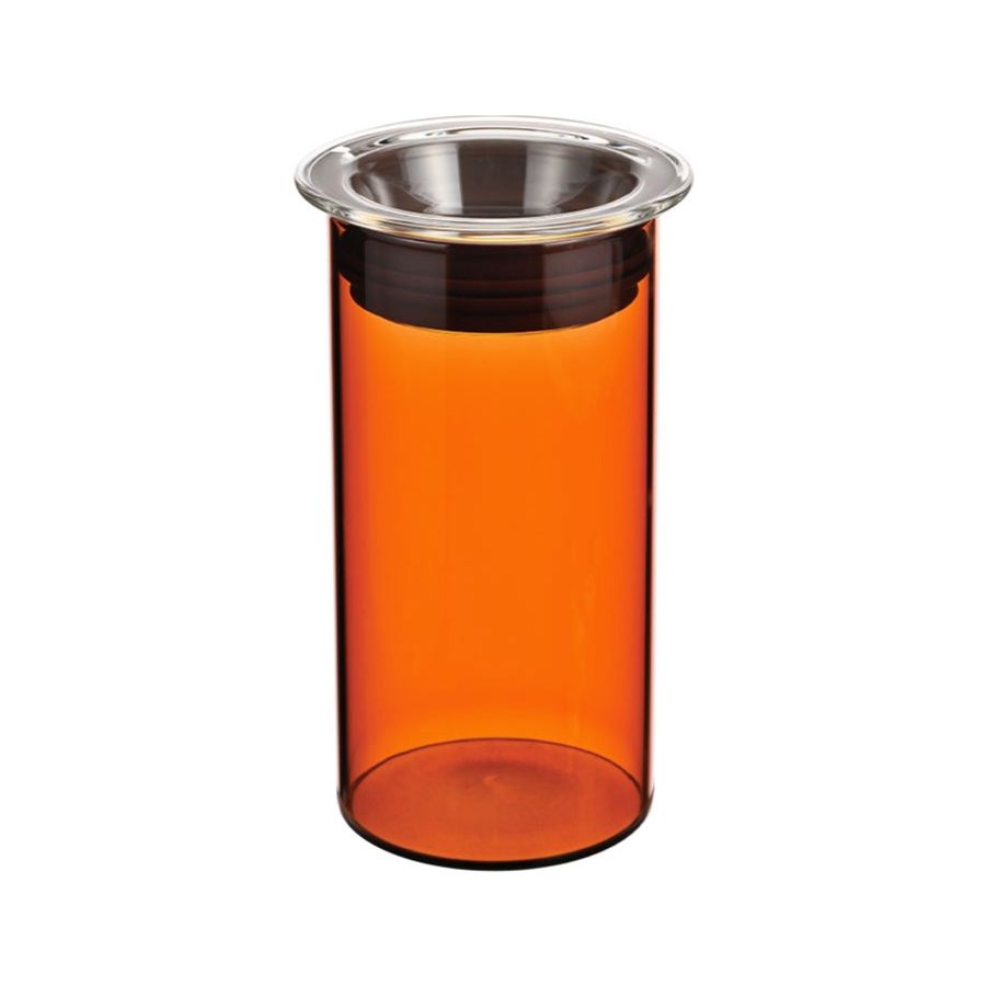 Hario Colors Canister förvaringsburk i glas 400 ml, orangeröd