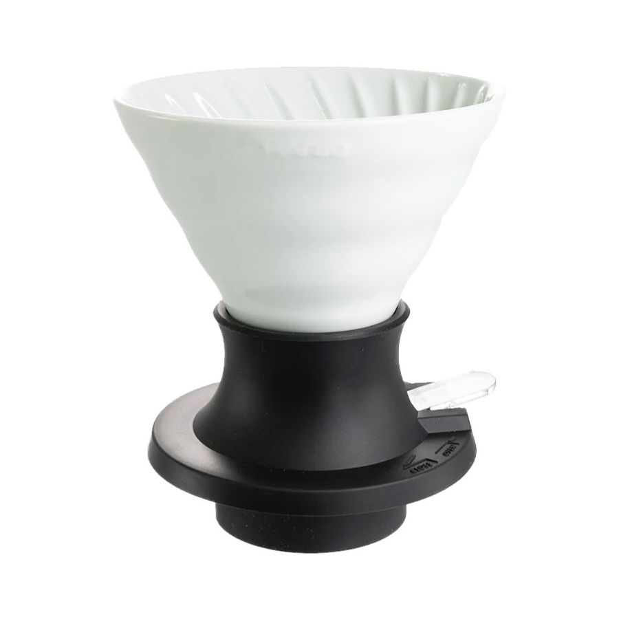 Hario V60 Immersion Dripper Switch Ceramic storlek 02 + filterpapper, vit