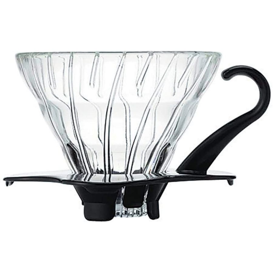 Hario V60 Glass Coffee Dripper Size 01, Black