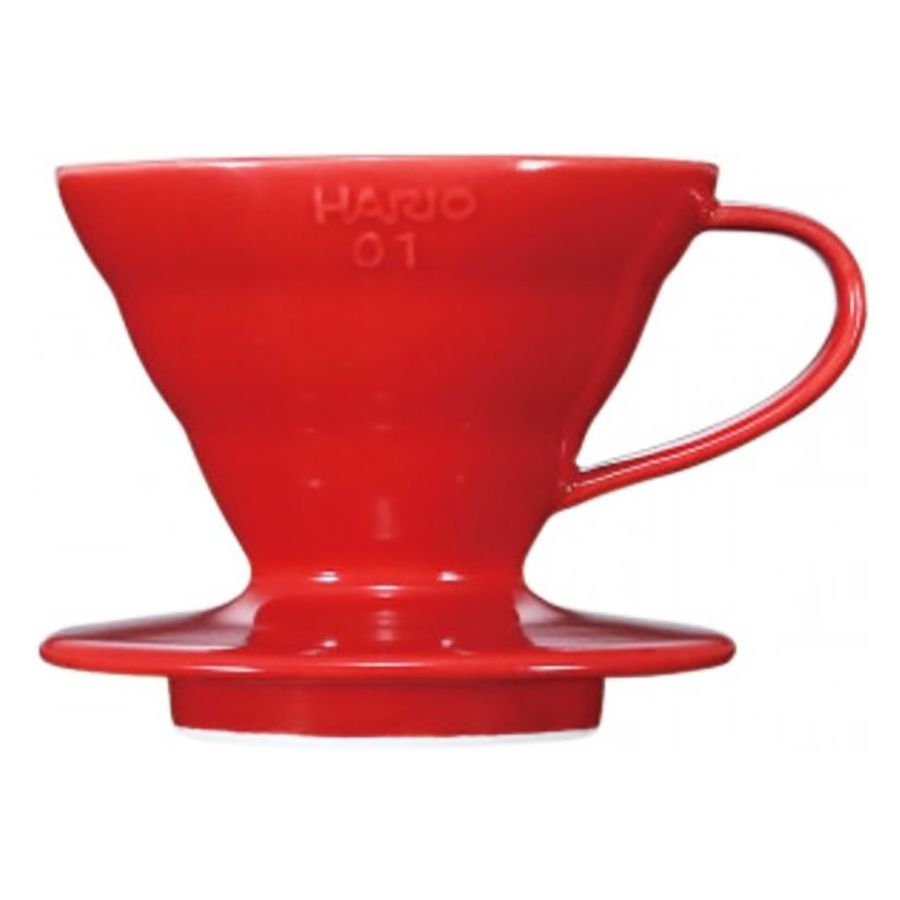 Hario V60 Dripper storlek 01 filterhållare i porslin, röd