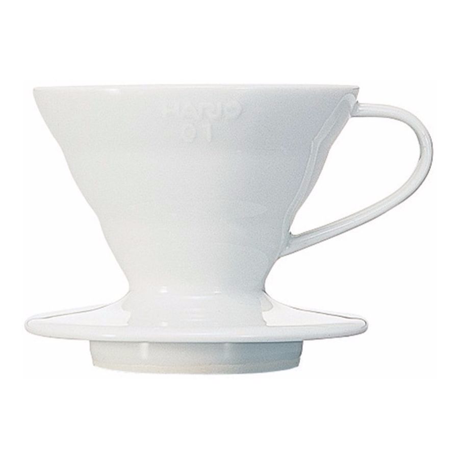 Hario V60 Dripper storlek 01 filterhållare i porslin, vit