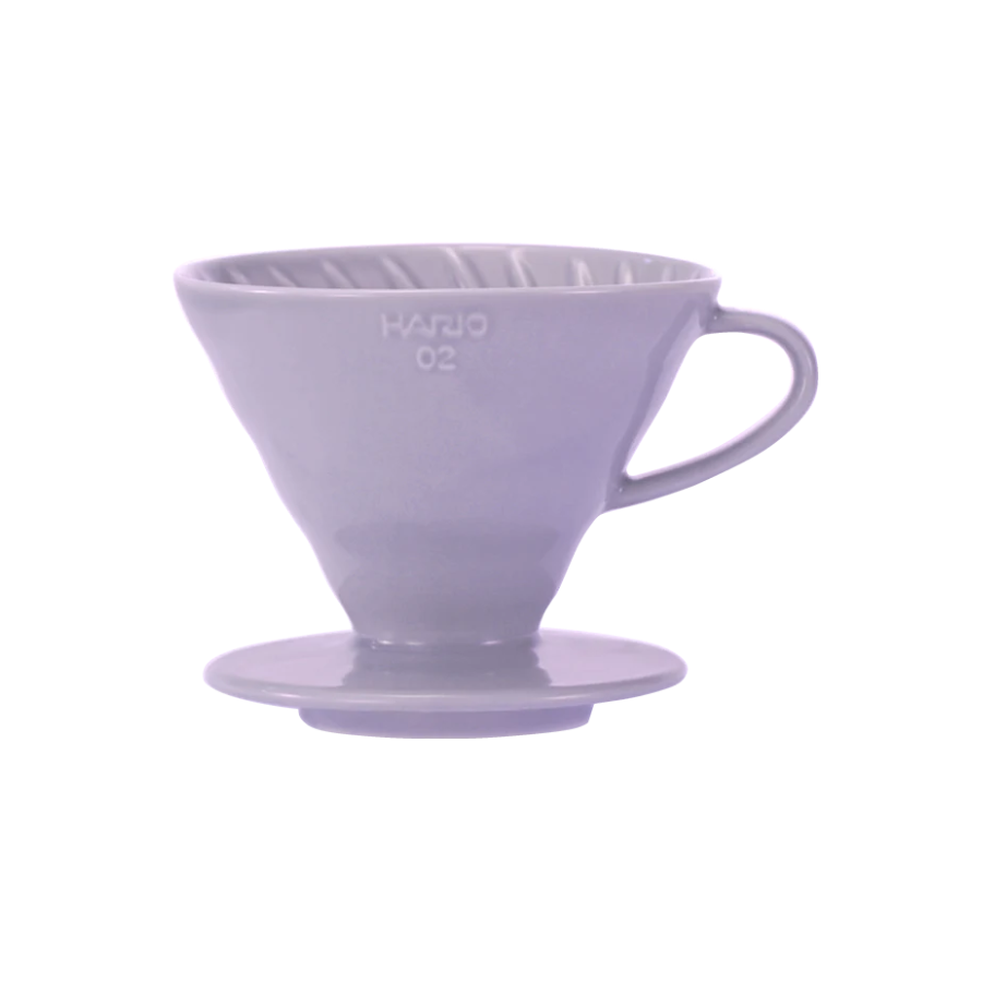 Hario V60 Dripper storlek 02 filterhållare i porslin, ljuslila
