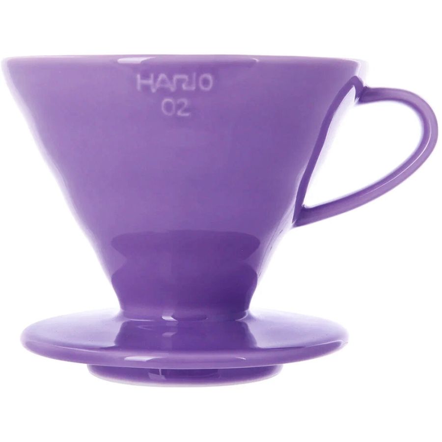 Hario V60 Dripper storlek 02 filterhållare i porslin, lila