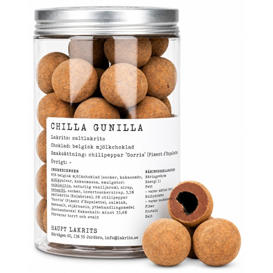 Haupt Lakrits - Chilla Gunilla - mjölkchoklad & chili 250 g