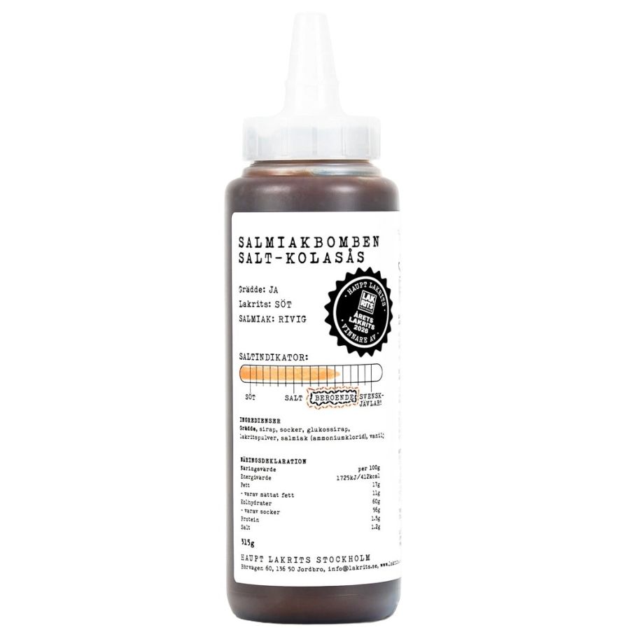 Haupt Lakrits Salmiakbomben salt-kolasås 315 g