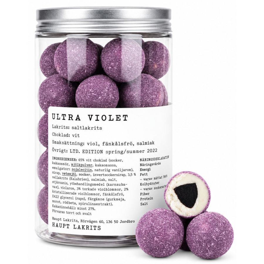 Haupt Lakrits - Ultra Violet - vit choklad & viol 250 g