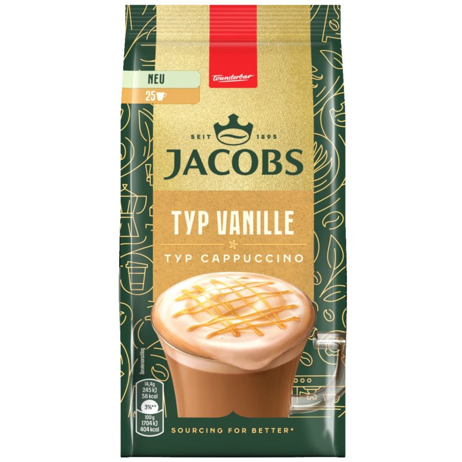 Jacobs Cappuccino Vanille smaksatt snabbkaffe 360 g