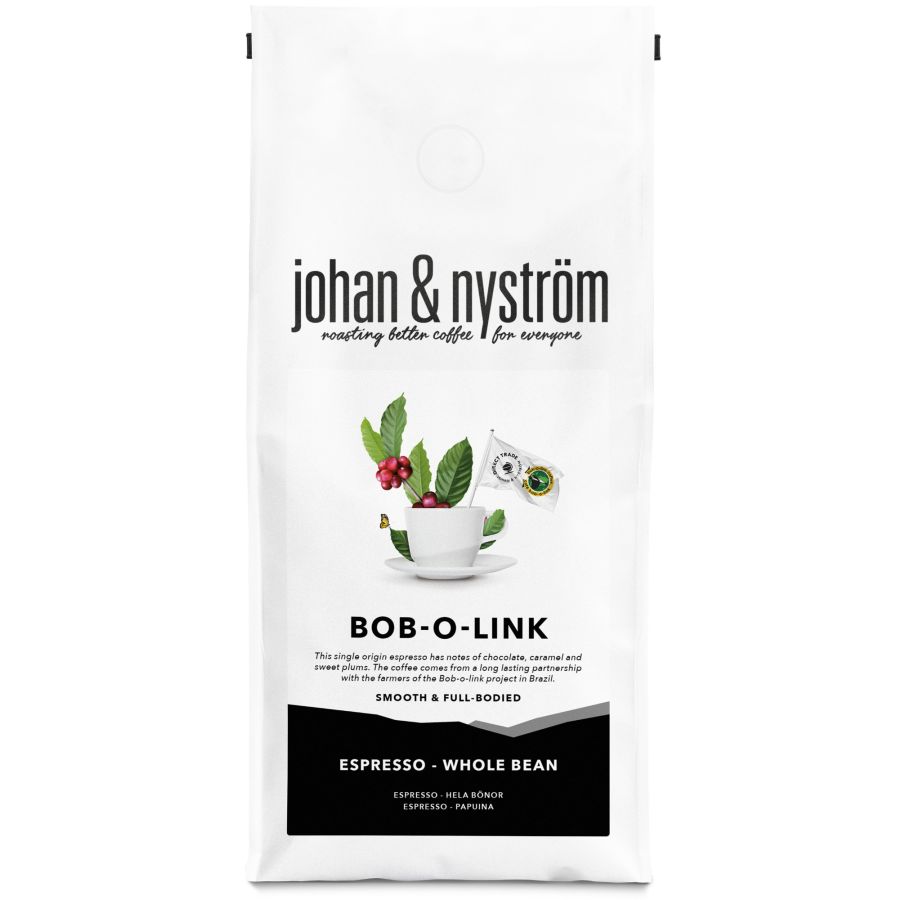 Johan & Nyström Bob-O-Link Brazil Espresso 500 g kaffebönor