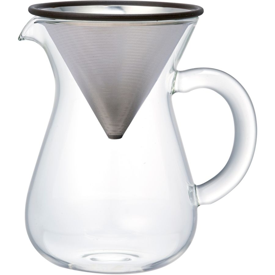 Kinto SCS Coffee Carafe Set kaffekaraff med stålfilter 2 koppar