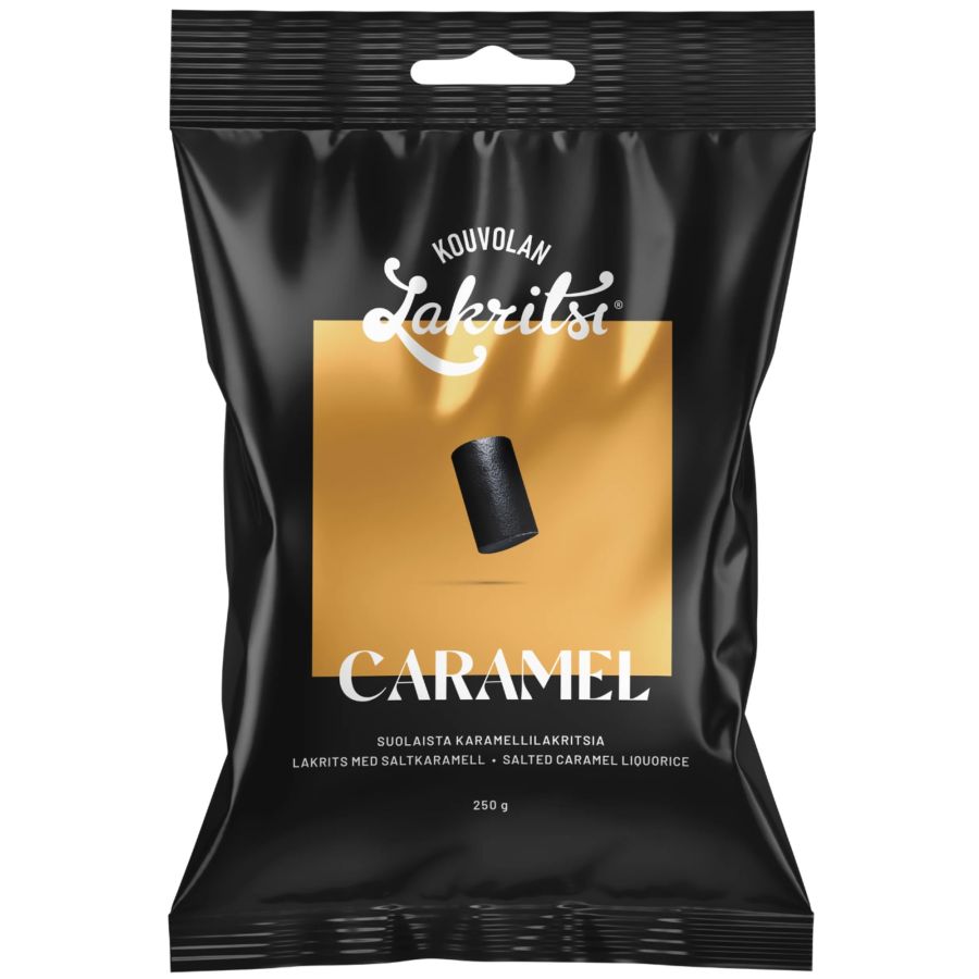 Kouvolan Lakritsi Karamell-Havssalt Lakritsbitar 250 g