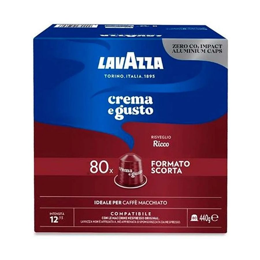 Lavazza Crema e Gusto Ricco Nespresso-kompatibel kaffekapsel 80 st.