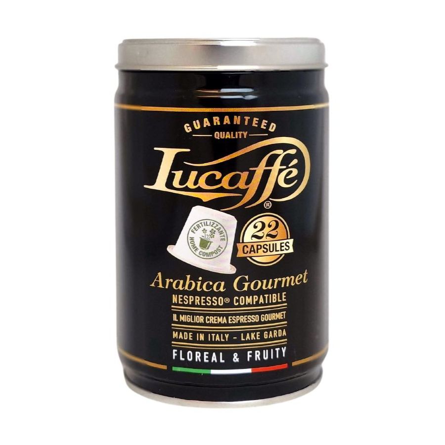 Lucaffé 100 % Arabica nedbrytbar Nespresso-kompatibel kaffekapsel 22 st