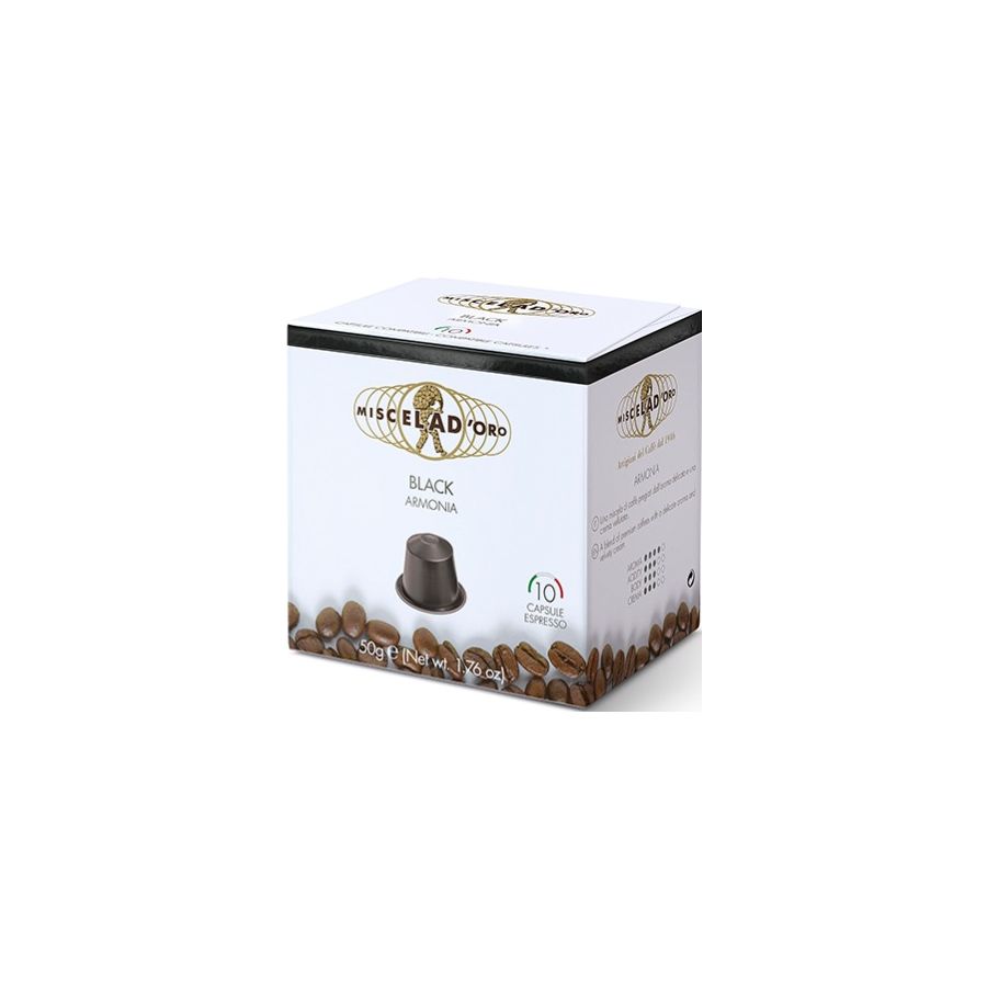 Miscela d'Oro Black Nespresso Compatible Coffee Capsules 10 pcs