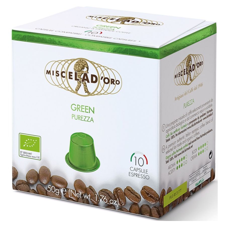 Miscela d'Oro Espresso Green Nespresso-kompatibel kaffekapsel 10 st