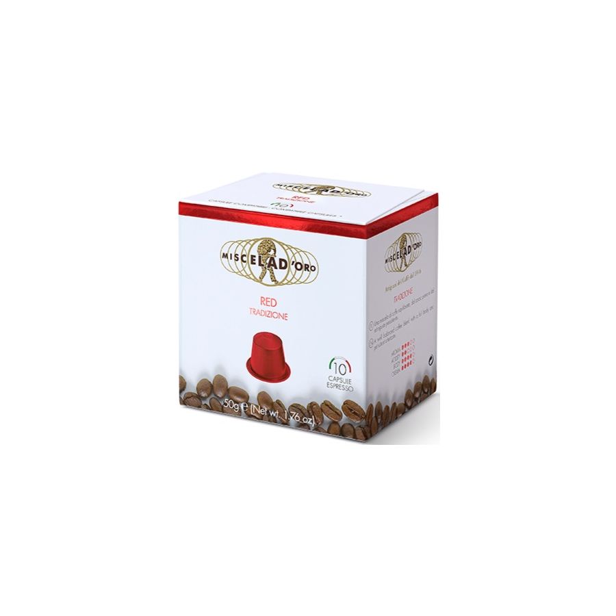 Miscela d'Oro Red Nespresso Compatible Coffee Capsules 10 pcs