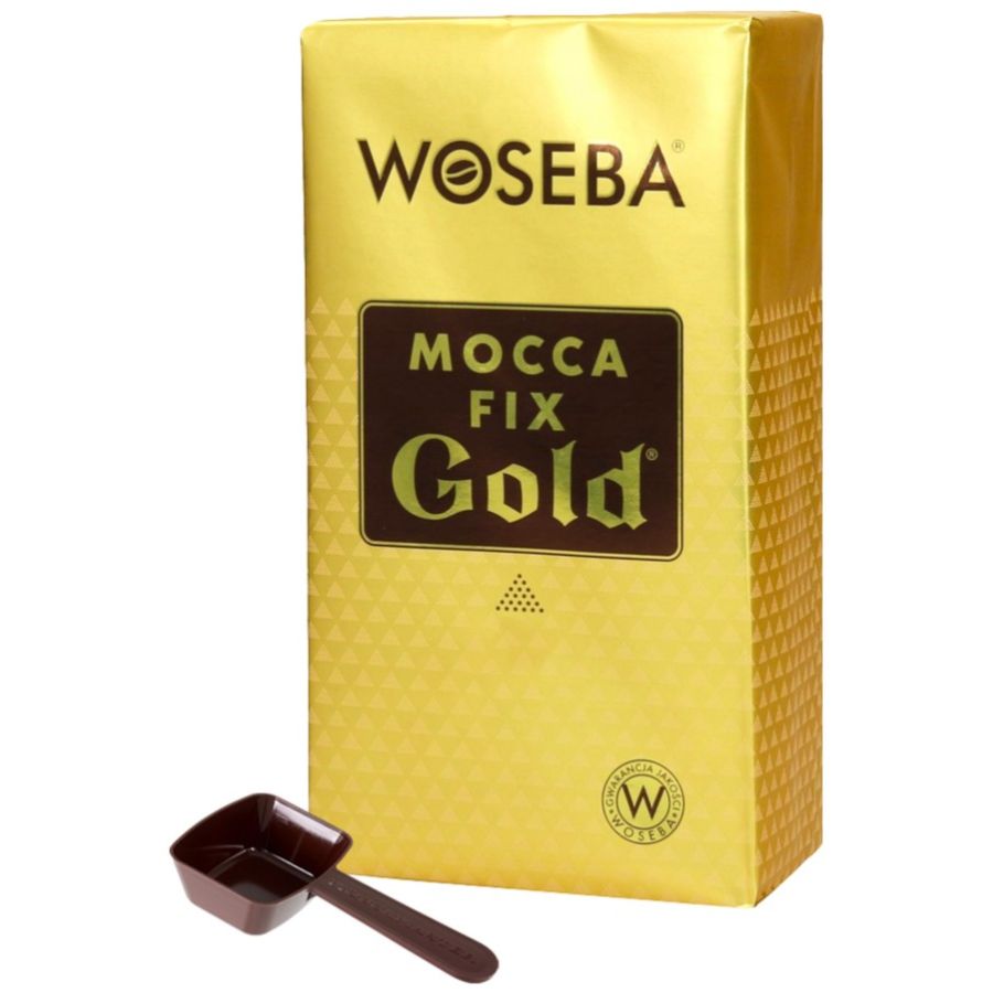 Moccamaster kaffemått + Woseba Mocca Fix Gold 500 g