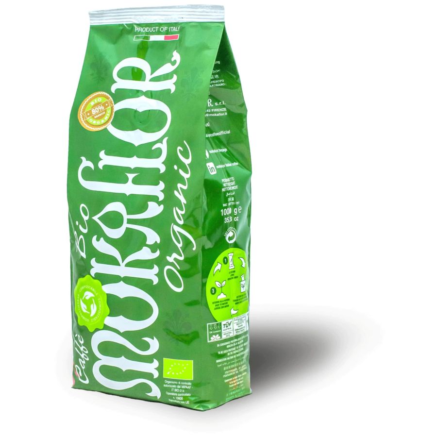 Mokaflor Bio Organic 80 % Arabica 1 kg kaffebönor