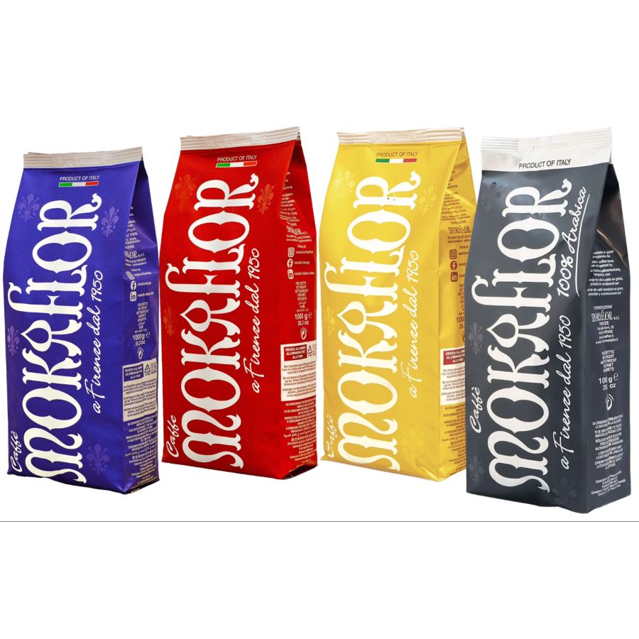 Mokaflor espressokaffe mix pack 4 x 1 kg