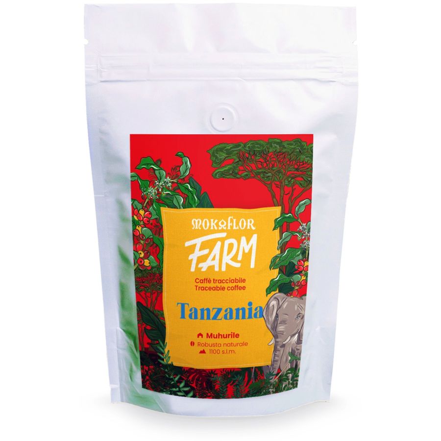 Mokaflor FARM Tanzania Muhurile 100 % Robusta 250 g kaffebönor