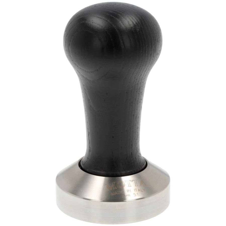 Motta tamper 51 mm med trähandtag, svart